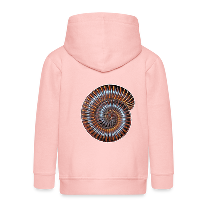 Kinder/ Teenager Zip-Hoodie Archispirostreptus gigas - Kristallrosa