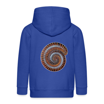 Kinder/ Teenager Zip-Hoodie Archispirostreptus gigas - Royalblau
