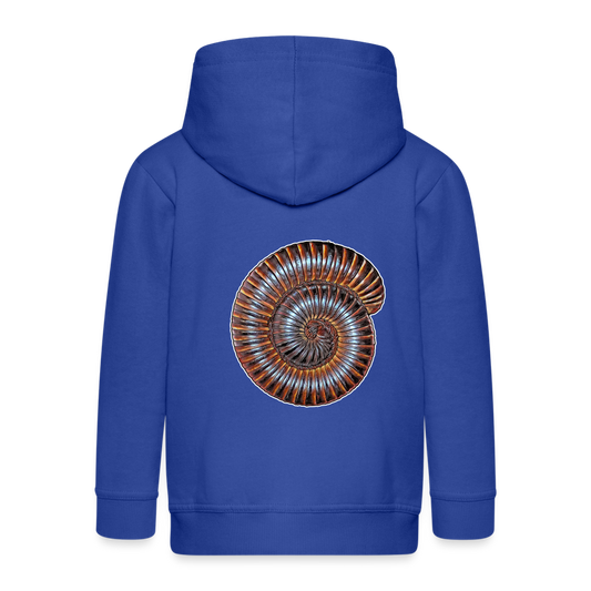 Kinder/ Teenager Zip-Hoodie Archispirostreptus gigas - Royalblau