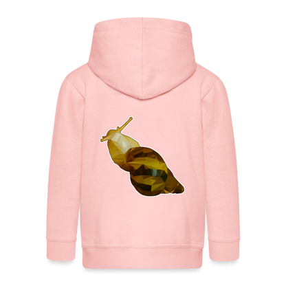 Kinder/ Teenager Zip-Hoodie Achatina reticulata Low Poly - Kristallrosa