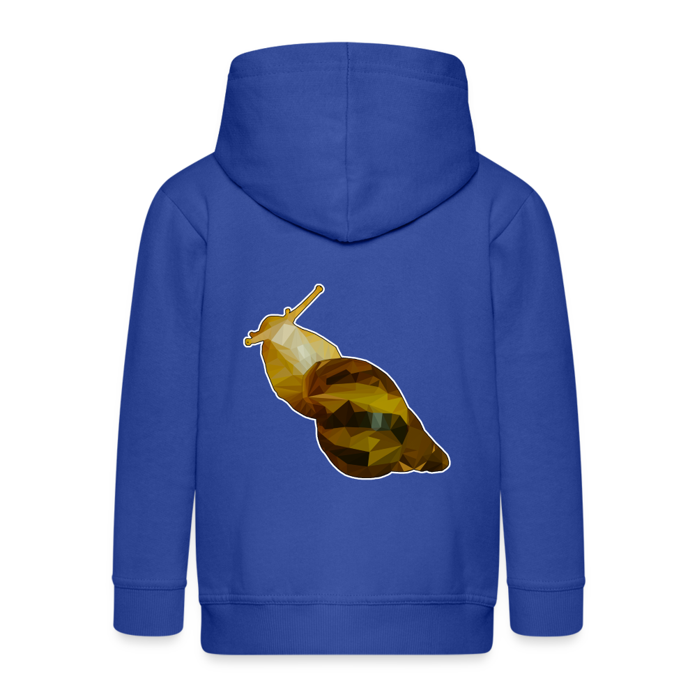 Kinder/ Teenager Zip-Hoodie Achatina reticulata Low Poly - Royalblau
