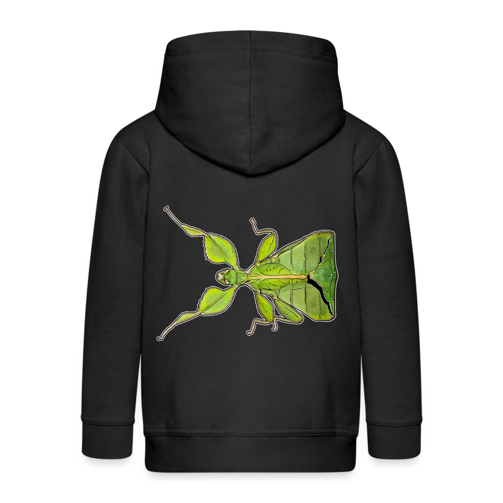 Kinder/ Teenager Zip-Hoodie Phyllium philippinicum female - Schwarz