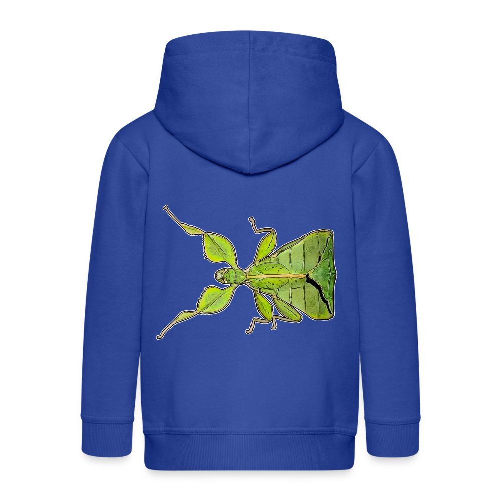 Kinder/ Teenager Zip-Hoodie Phyllium philippinicum female - Royalblau