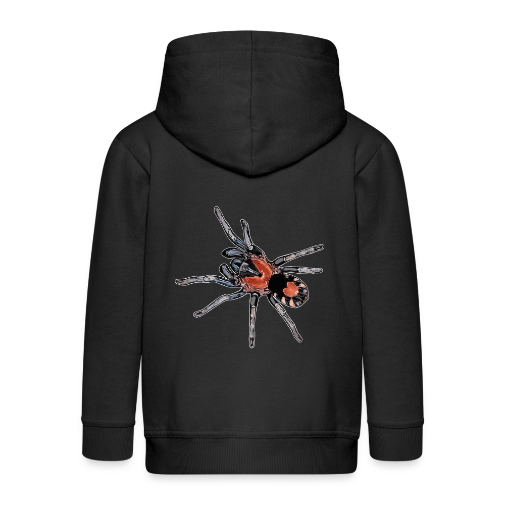 Kinder/ Teenager Zip-Hoodie Cyriocosmus elegans - Schwarz
