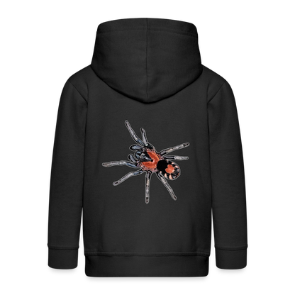 Kinder/ Teenager Zip-Hoodie Cyriocosmus elegans - Schwarz