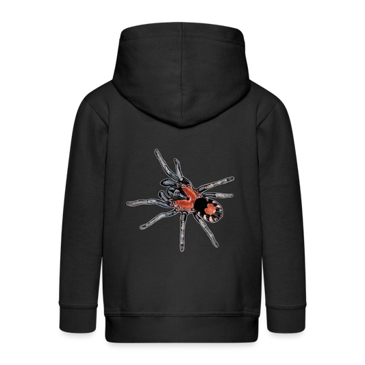 Kinder/ Teenager Zip-Hoodie Cyriocosmus elegans - Schwarz