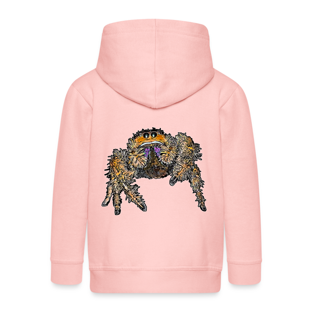 Kinder/ Teenager Zip-Hoodie Phidippus regius Everglades female - Kristallrosa