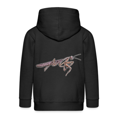 Kinder/ Teenager Zip-Hoodie Rhombodera kirbyi male - Schwarz