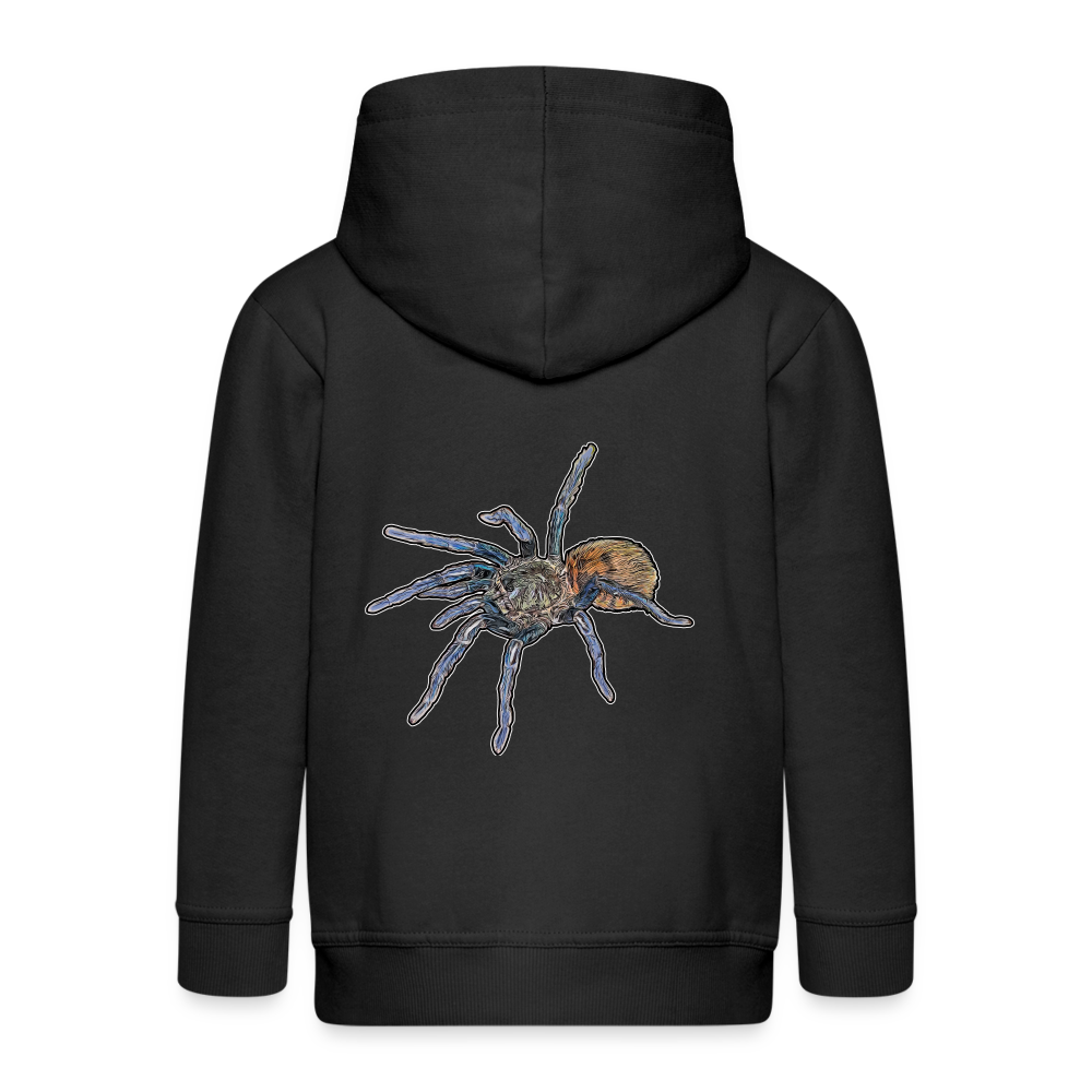 Kinder/ Teenager Zip-Hoodie Chromatopelma cyaneopubescens - Schwarz