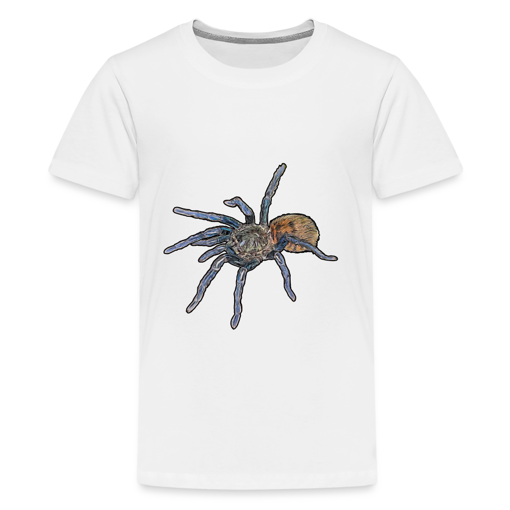 Teenager Basic T-Shirt Chromatopelma cyaneopubescens - weiß