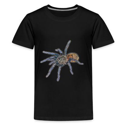 Teenager Basic T-Shirt Chromatopelma cyaneopubescens - Schwarz