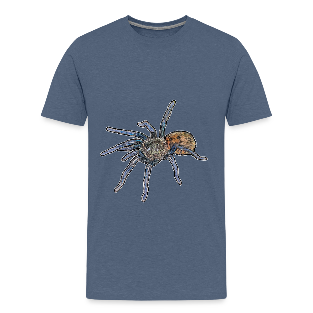 Teenager Basic T-Shirt Chromatopelma cyaneopubescens - Blau meliert