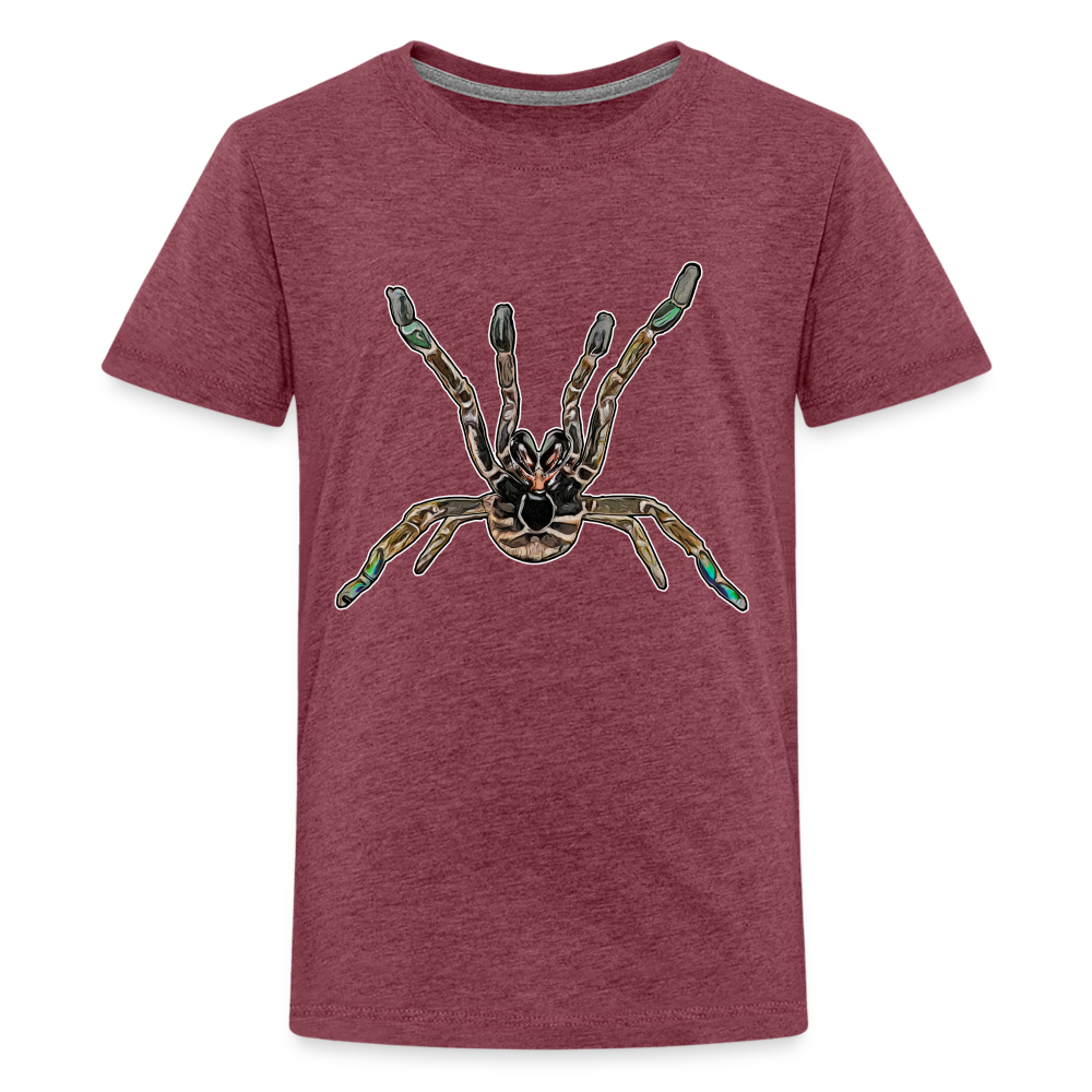 Teenager Basic T-Shirt Pterinochilus murinus tcf - Bordeauxrot meliert
