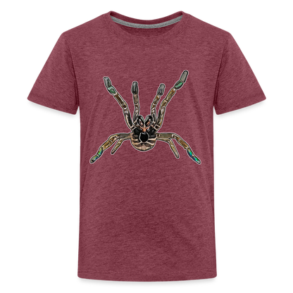 Teenager Basic T-Shirt Pterinochilus murinus tcf - Bordeauxrot meliert
