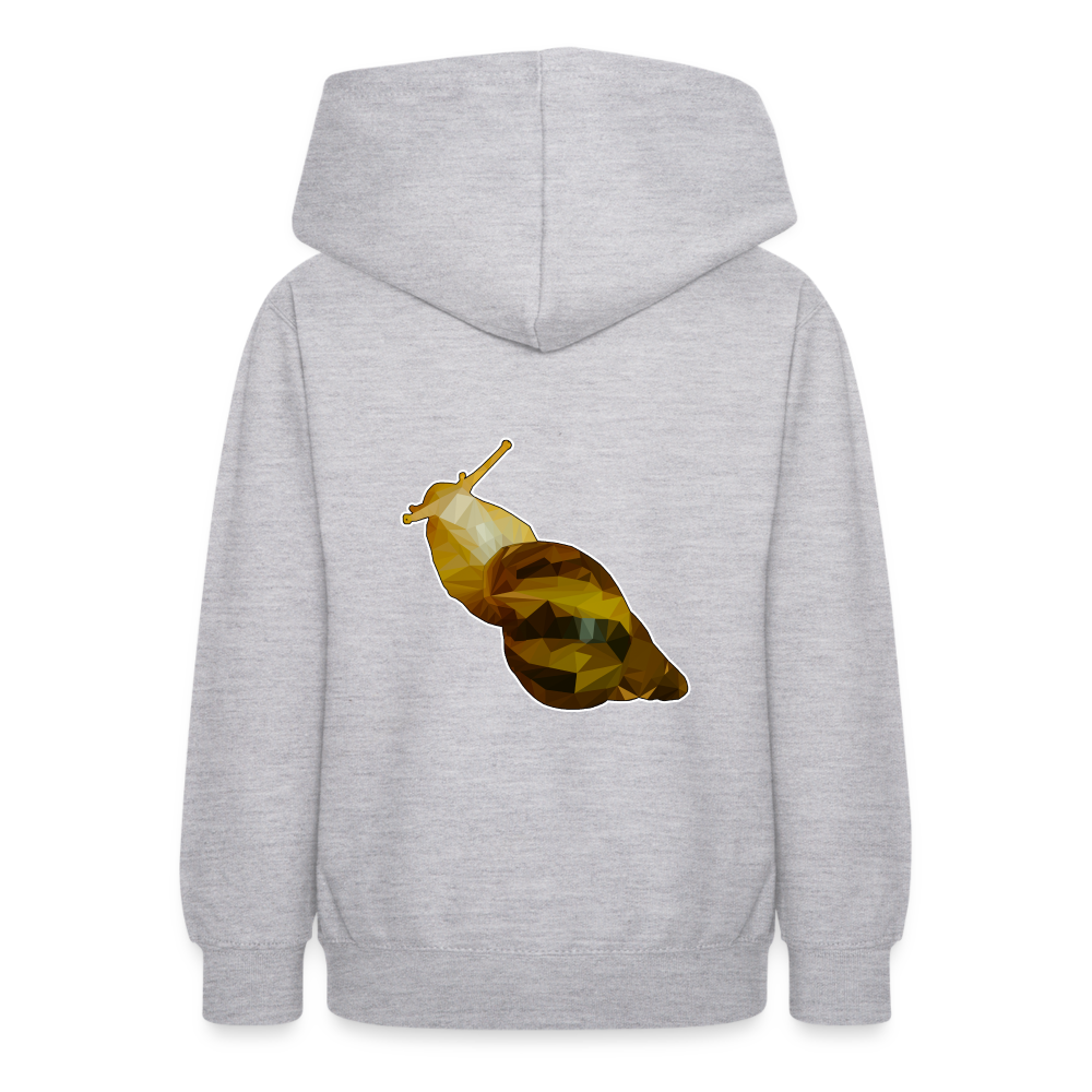 Teenager Hoodie Achatina reticulata Low Poly - Hellgrau meliert