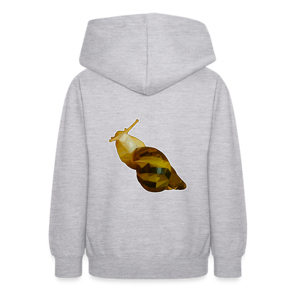 Teenager Hoodie Achatina reticulata Low Poly - Hellgrau meliert