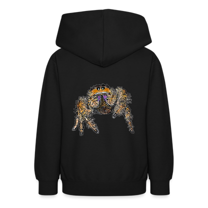 Teenager Hoodie Phidippus regius Everglades female - Schwarz