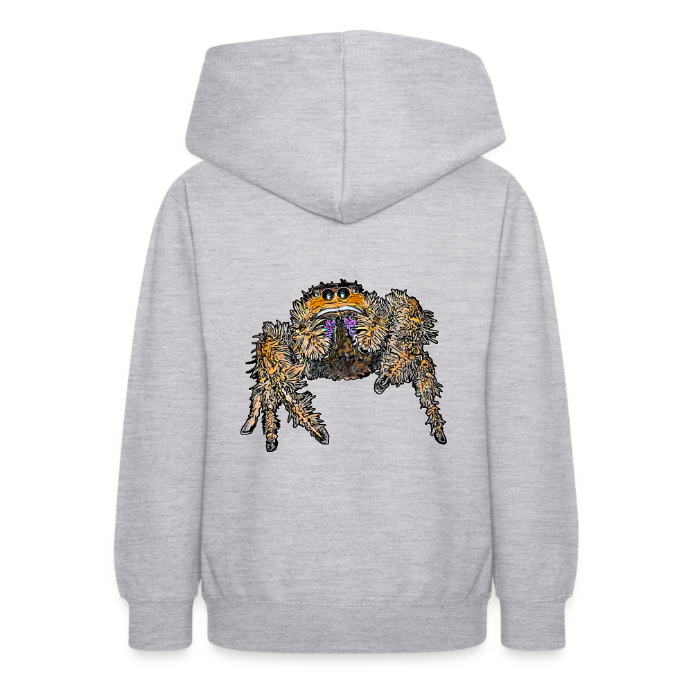 Teenager Hoodie Phidippus regius Everglades female - Hellgrau meliert