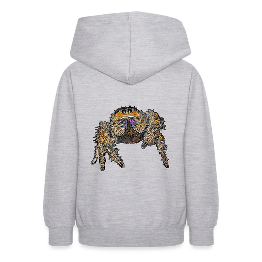 Teenager Hoodie Phidippus regius Everglades female - Hellgrau meliert