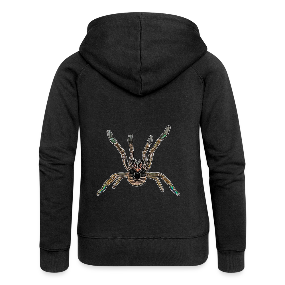 Frauen Zip-Hoodie Pterinochilus murinus tcf - Schwarz