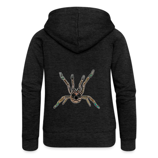 Frauen Zip-Hoodie Pterinochilus murinus tcf - Anthrazit