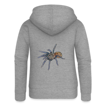 Frauen Zip-Hoodie Chromatopelma cyaneopubescens - Grau meliert