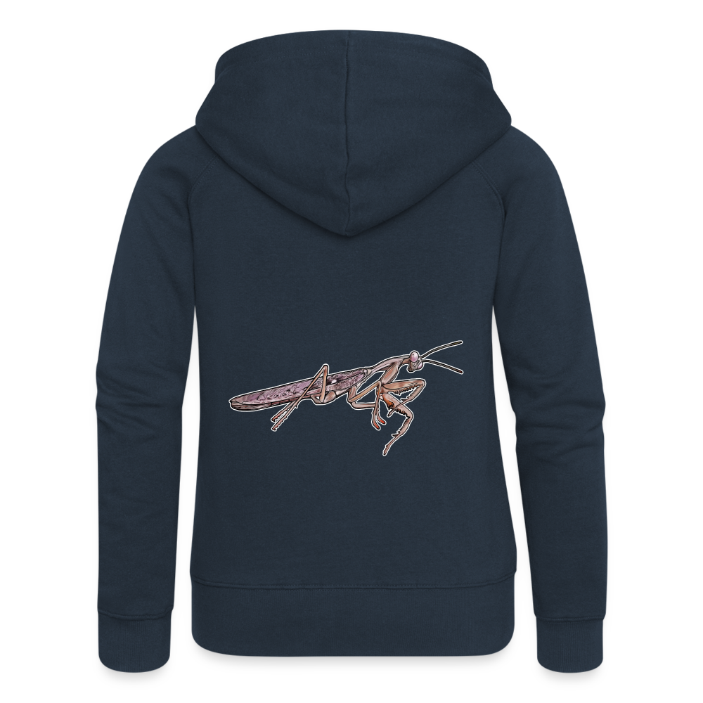 Frauen Zip-Hoodie Rhombodera kirbyi male - Navy