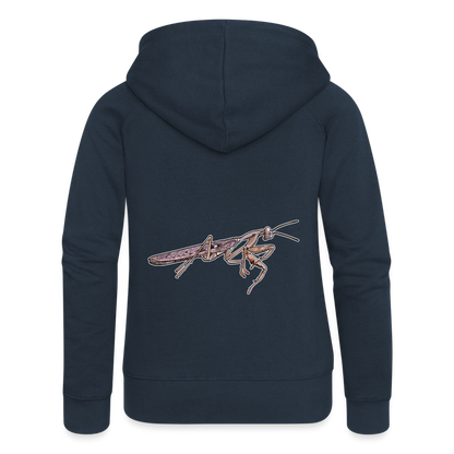 Frauen Zip-Hoodie Rhombodera kirbyi male - Navy