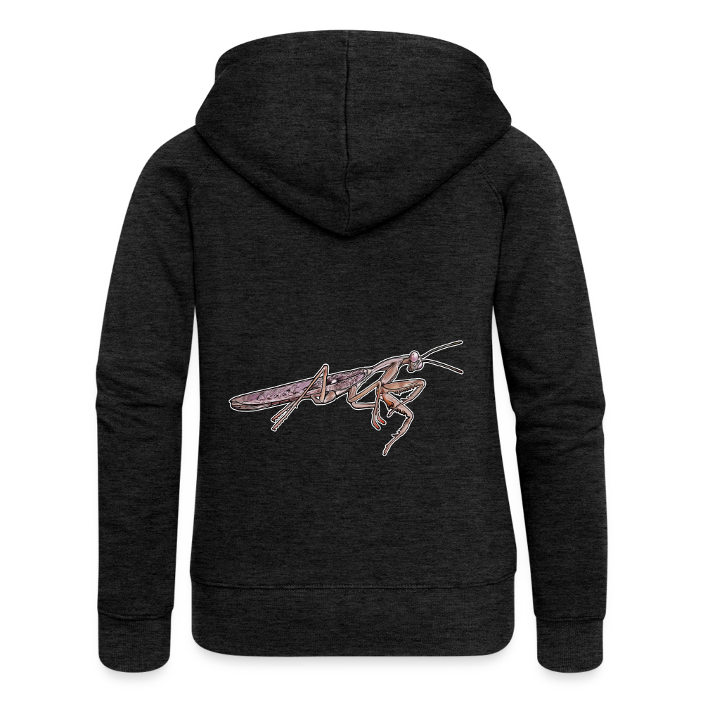 Frauen Zip-Hoodie Rhombodera kirbyi male - Anthrazit