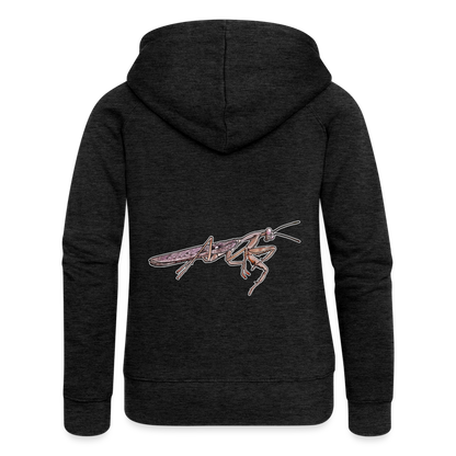 Frauen Zip-Hoodie Rhombodera kirbyi male - Anthrazit