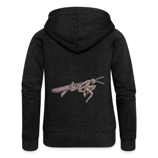 Frauen Zip-Hoodie Rhombodera kirbyi male - Anthrazit