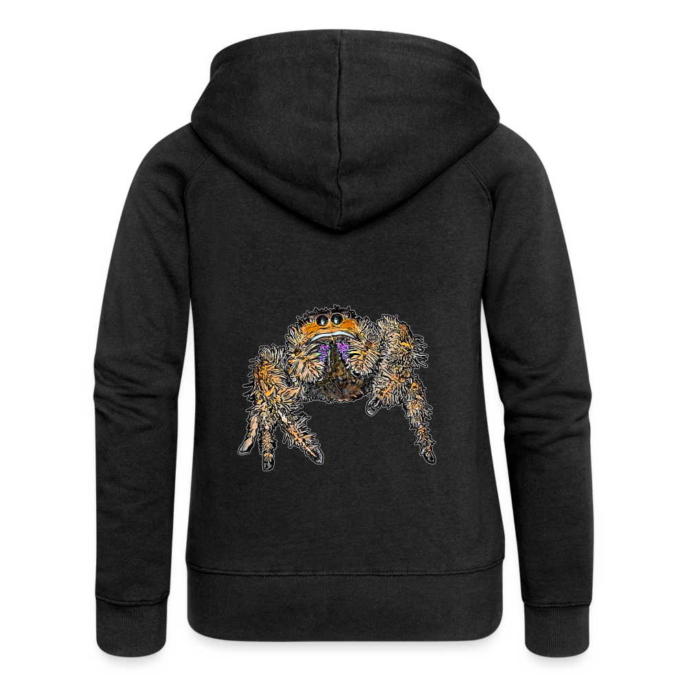 Frauen Zip-Hoodie Phidippus regius Everglades female - Schwarz