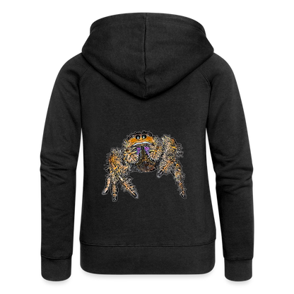 Frauen Zip-Hoodie Phidippus regius Everglades female - Schwarz