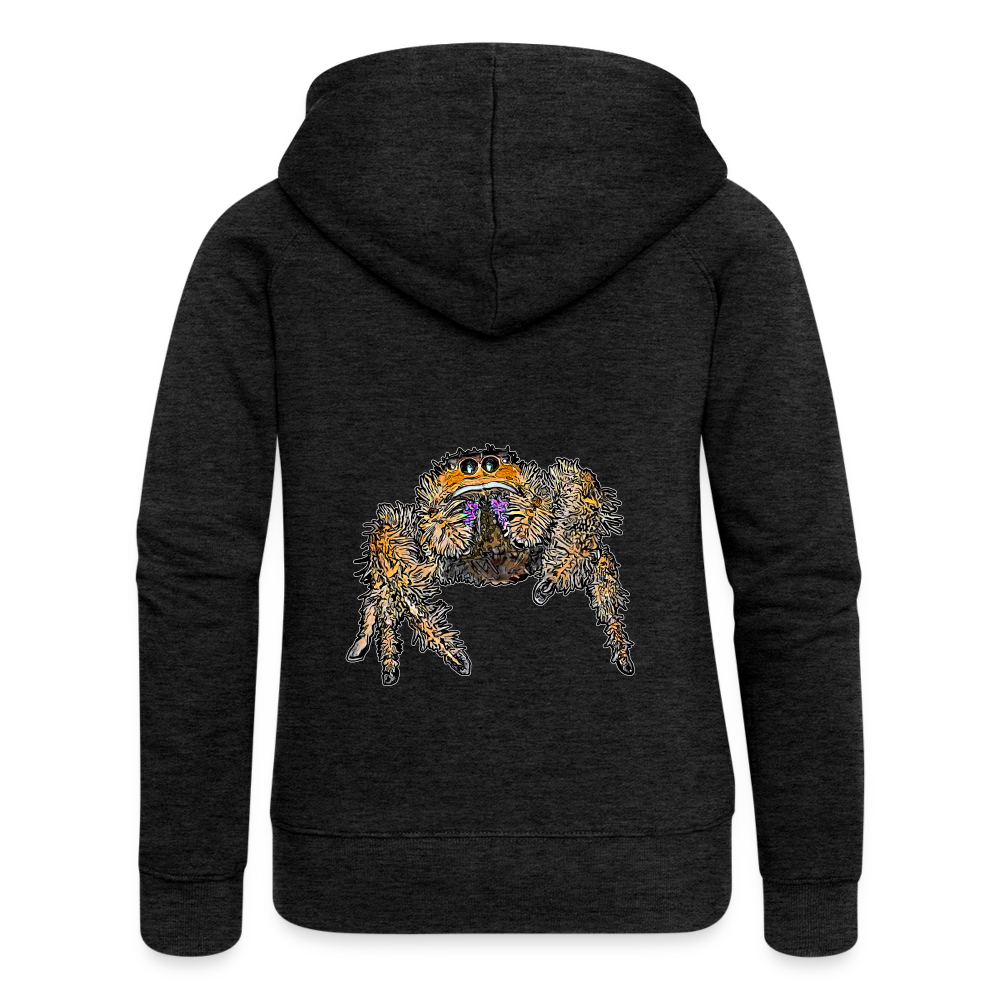 Frauen Zip-Hoodie Phidippus regius Everglades female - Anthrazit