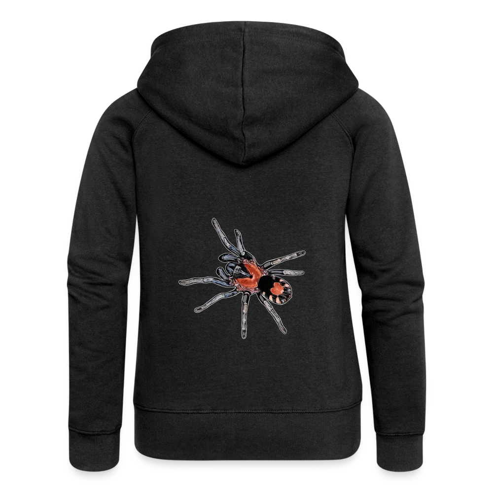Frauen Zip-Hoodie Cyriocosmus elegans - Schwarz