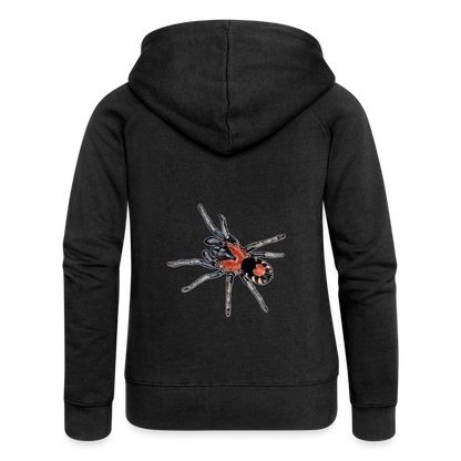 Frauen Zip-Hoodie Cyriocosmus elegans - Schwarz