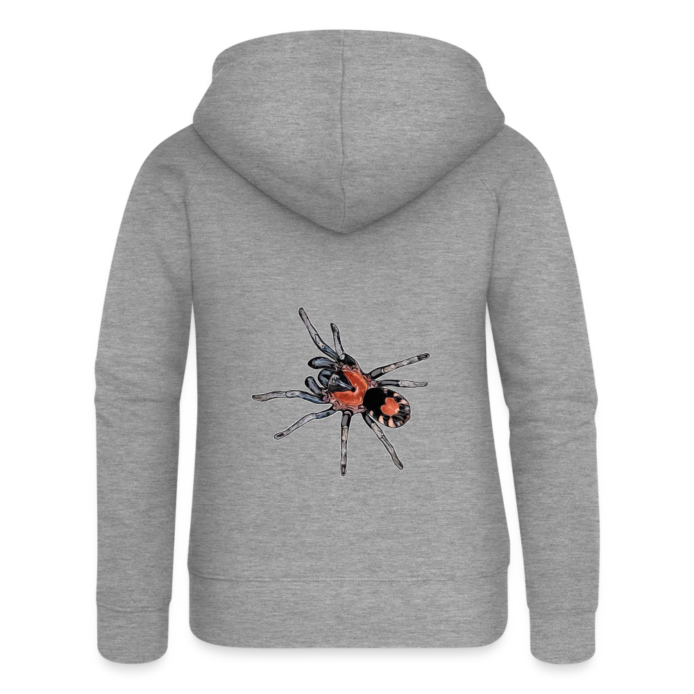 Frauen Zip-Hoodie Cyriocosmus elegans - Grau meliert