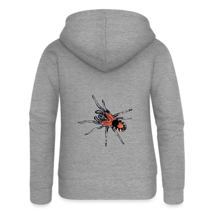 Frauen Zip-Hoodie Cyriocosmus elegans - Grau meliert