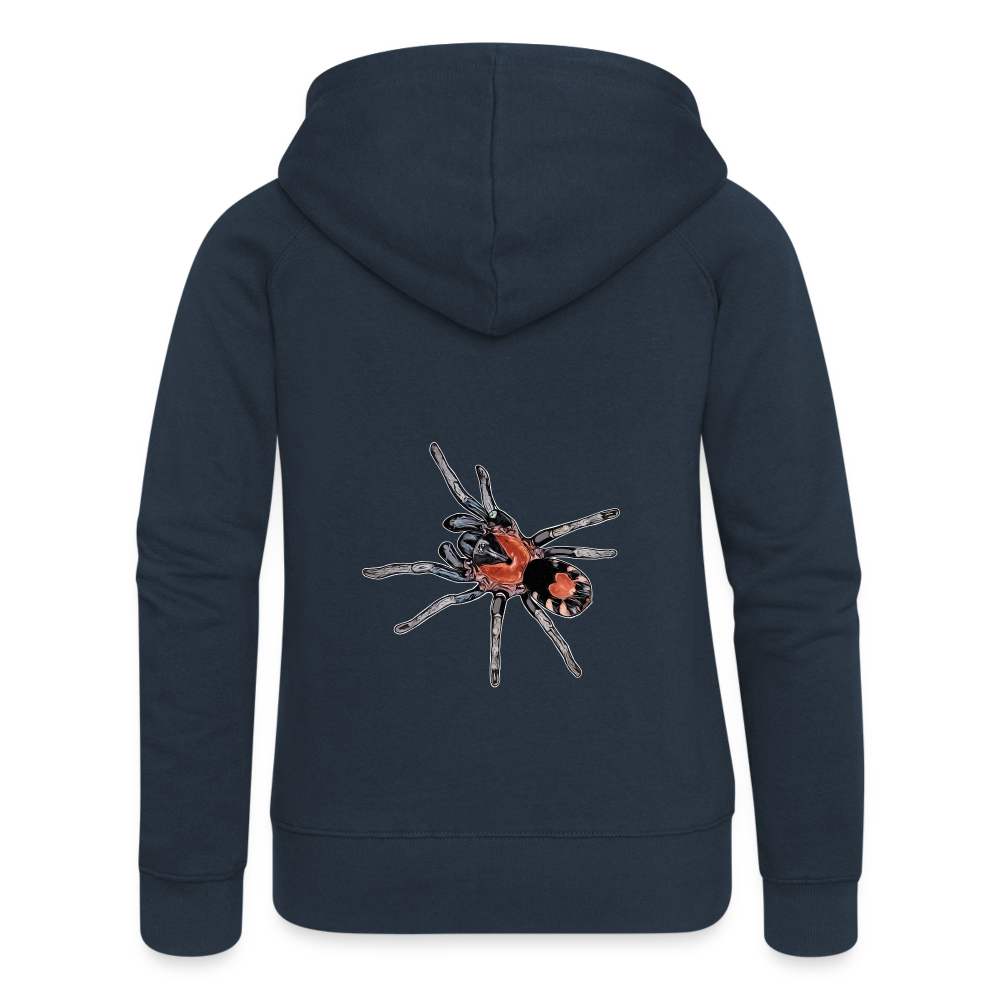 Frauen Zip-Hoodie Cyriocosmus elegans - Navy
