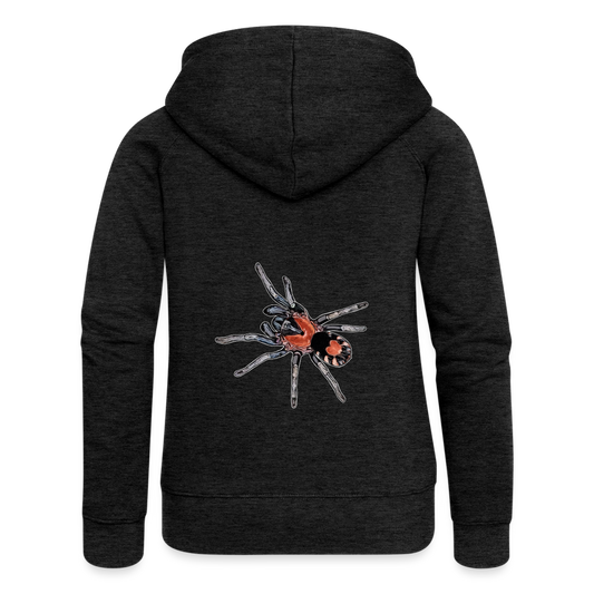 Frauen Zip-Hoodie Cyriocosmus elegans - Anthrazit