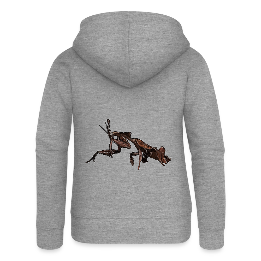 Frauen Zip-Hoodie Phyllocrania paradoxa female 2 - Grau meliert