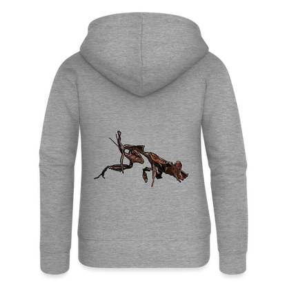 Frauen Zip-Hoodie Phyllocrania paradoxa female 2 - Grau meliert