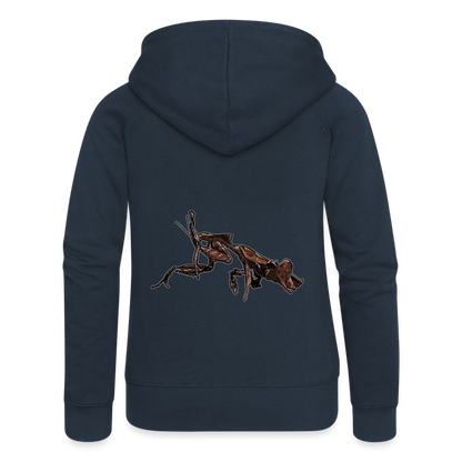 Frauen Zip-Hoodie Phyllocrania paradoxa female 2 - Navy