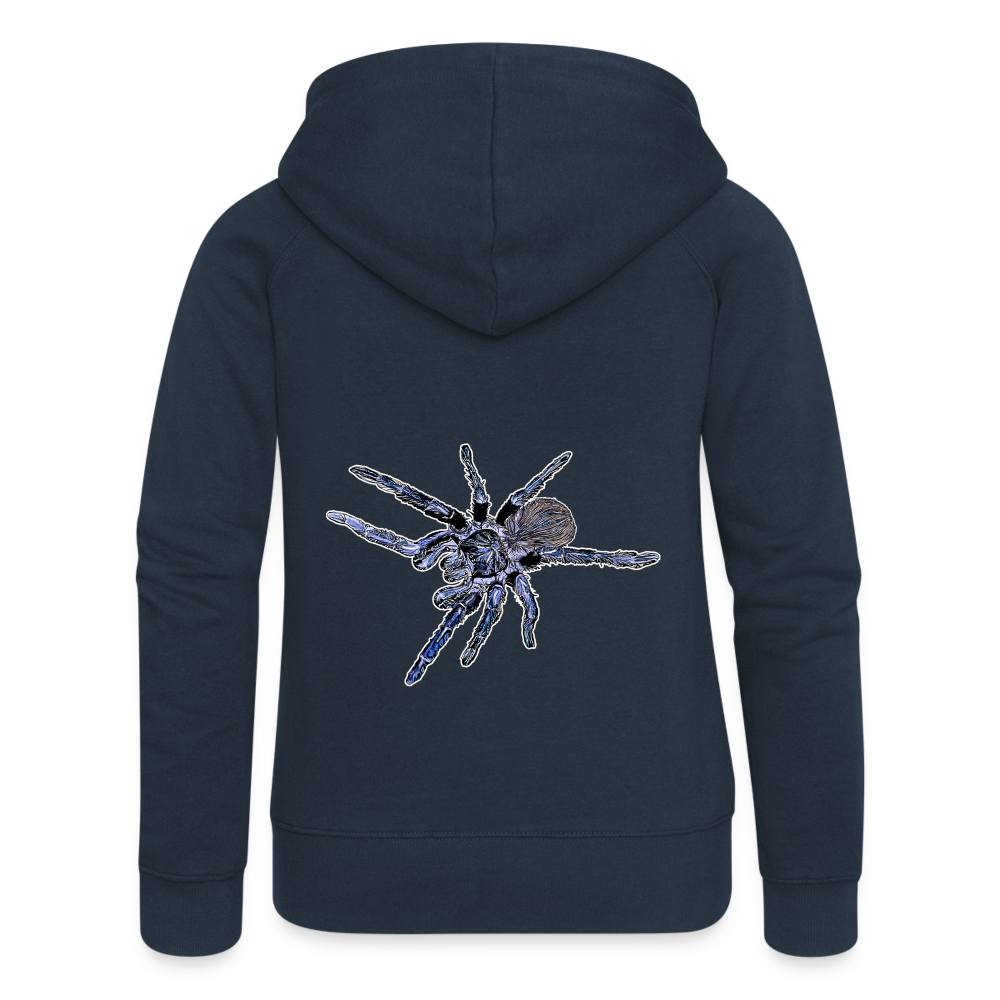 Frauen Zip-Hoodie Pterinopelma sazimai - Navy