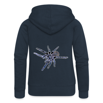 Frauen Zip-Hoodie Pterinopelma sazimai - Navy