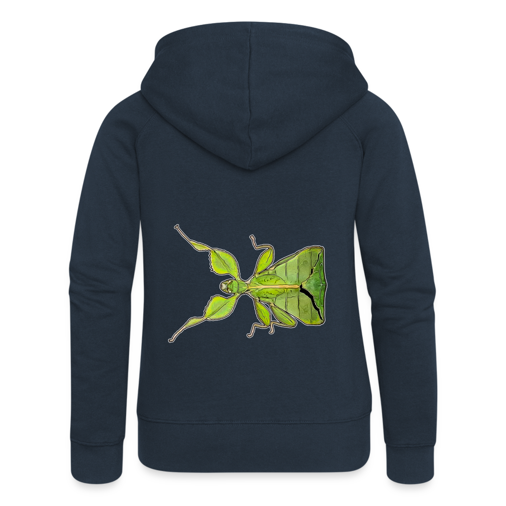 Frauen Zip-Hoodie Phyllium philippinicum female - Navy