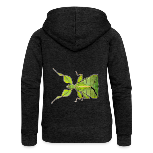 Frauen Zip-Hoodie Phyllium philippinicum female - Anthrazit