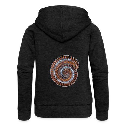 Frauen Zip-Hoodie Archispirostreptus gigas - Anthrazit