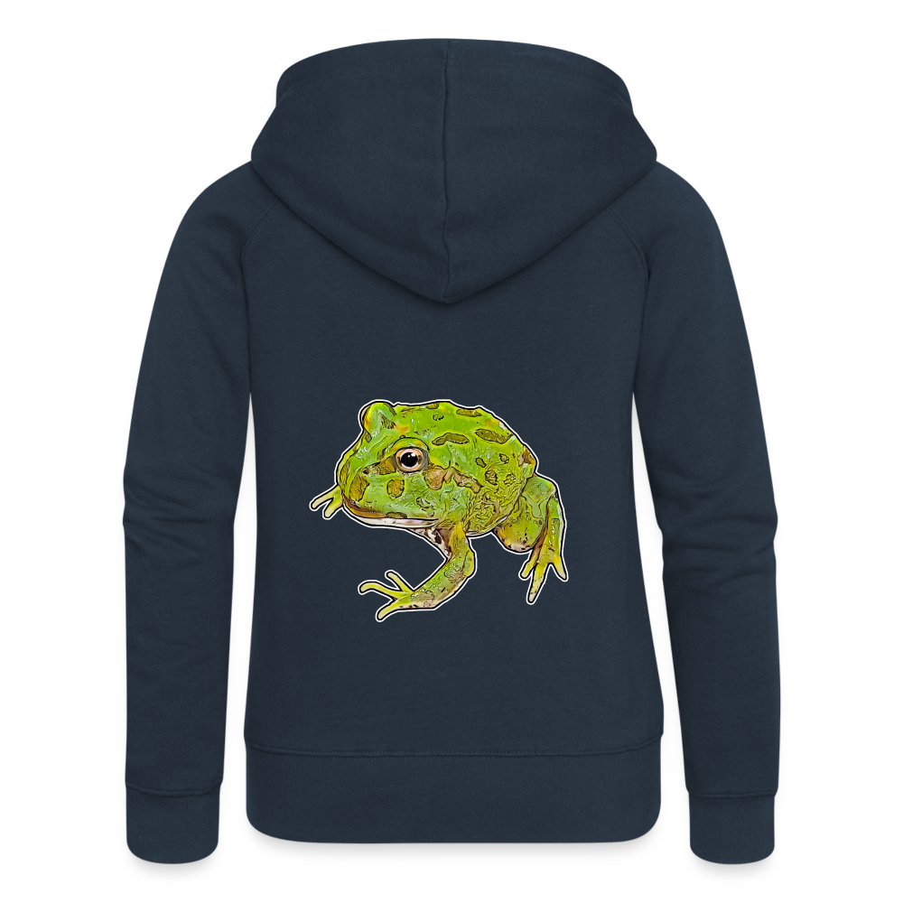 Frauen Zip-Hoodie Ceratophrys cranwelli Peppermint Blue - Navy