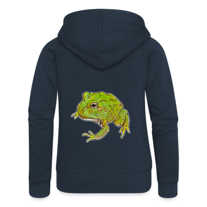 Frauen Zip-Hoodie Ceratophrys cranwelli Peppermint Blue - Navy